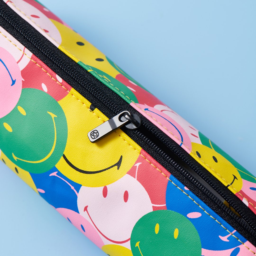 Kaco Cylinder Pen Case(with Smiley World) - SCOOBOO - Pencil Cases & Pouches